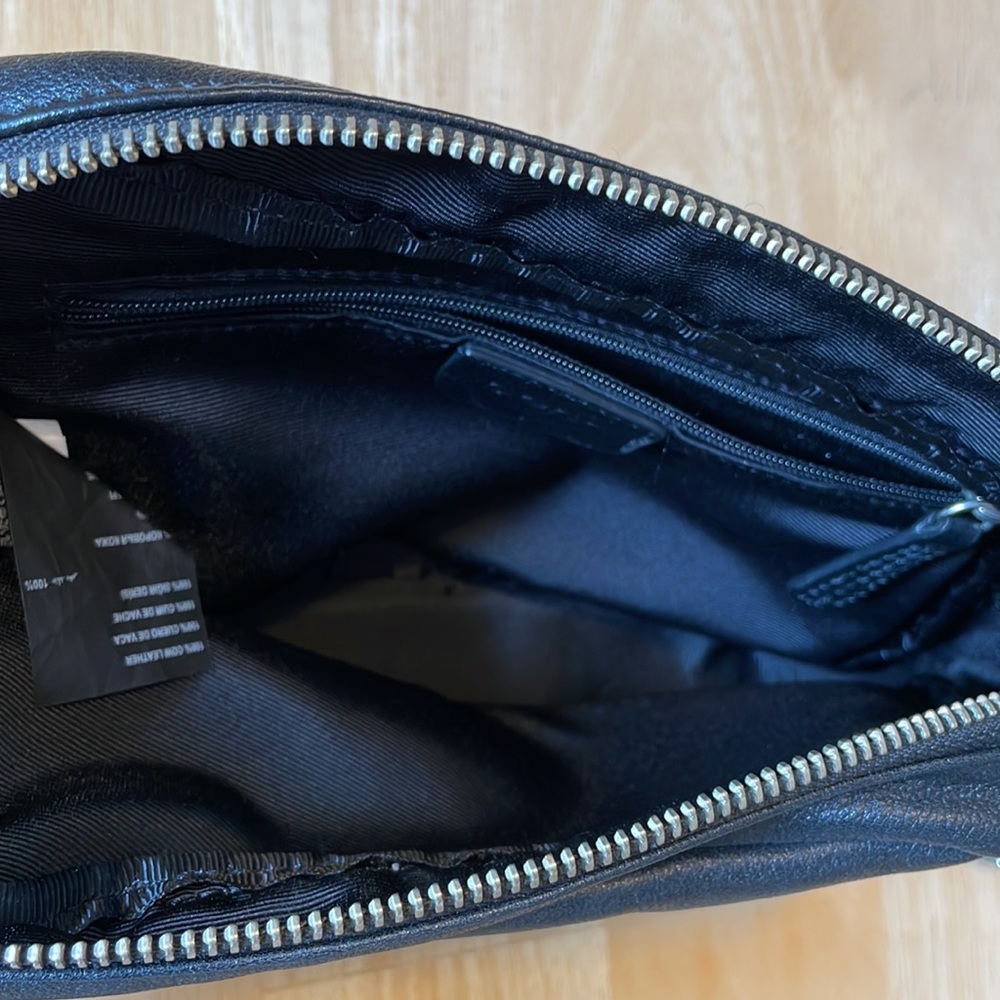 Bebe Genuine Leather Crossbody Bag - Black - Picture 6 of 16